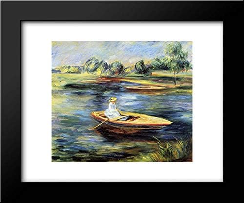 Young Woman Seated In A Rowboat 18x15 Framed Art Print by Pierre Auguste Renoir