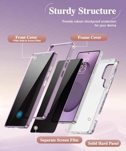 Image of GVIEWIN for Samsung Galaxy S25 Ultra Case Slide Camera Cover 2 Front Frames