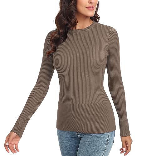 Image of Rocorose Sweaters for Women Long Sleeve Crewneck Lightweight Fall Outfits