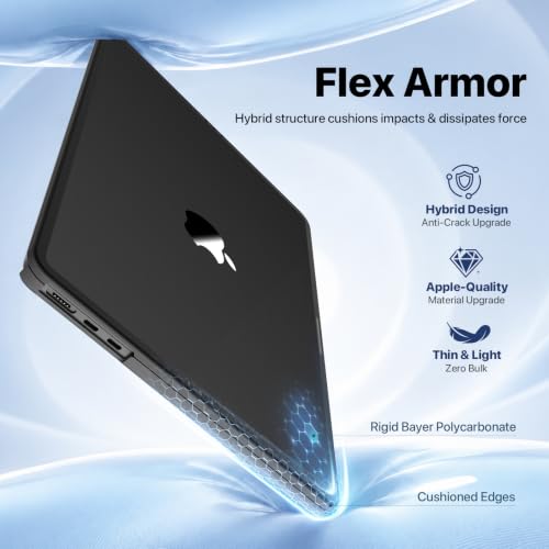 Image of Soonjet for MacBook Air 13 inch Case M5 M4 M3 M2 2026-2022 Clear Cover 13.6 | Anti Crack, TPU Bumper, Thin Lightweight, Fingerprint & Scratch Resistant Matte, Protective Laptop Hard Shell, Close Seamless