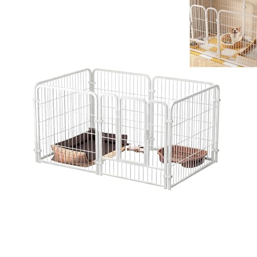 ペットサークルケージ犬 犬サークル室内 犬 ゲージ 小型犬 中型犬 ペット 室内 犬 フェンス犬 犬および中型犬用製外兼用 DIY接続式 簡単組み立て小型犬犬用 (定番モデルです,白です,120*60*70cm)