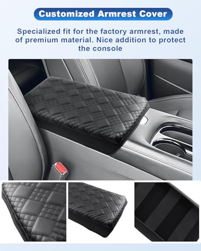 Image of CDEFG for 2025 2026 Nissan Murano Center Console Cover, for 2025 2026 Nissan Murano Accessories Armrest Cover Middle Console Pad Arm Rest Cushion Leather Cover