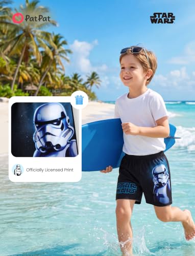 Image of Disney Stitch Spiderman Star Wars Cars Toy Story Mickey Boy Swim Trunks UPF50+Swim Shorts Compression Liner & Quick-Dry 6M-9Y