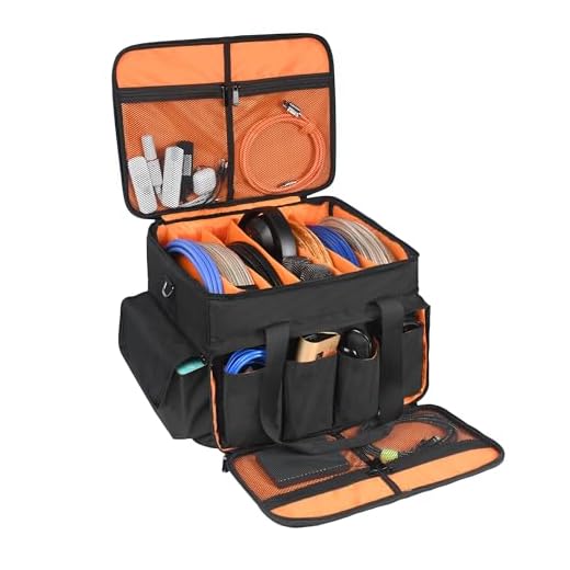 Homfu Multi-Pocket DJ Equipment Messenger Bag