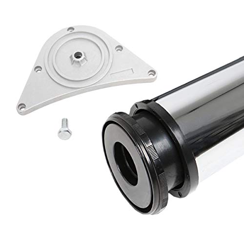 Tischbein Chrom glänzend 80mm Durchmesser Höhe 1100 mm Tischfuß Möbelfuss Metall