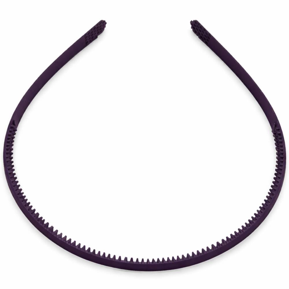zentora store Zentora Purple Matte Hairband for Women, Girls & Kids - Soft-Flex Polymer Frame - Non-Slip Micro-Grip Inner Teeth - Lightweight Comfortable Plain Headband for School & Sports-picture-46