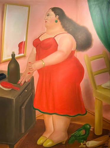 Toile Fernando Botero Colombiana affiche femme pour déco salon