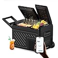 WOLFBOX 12V Car Refrigerator, 39 Quart Dual Zone Car Fridge, Portable Freezer(-8?~68?) with 12/24V DC 100/240V AC, APP Control Electric Cooler for Car, RV, Camping, Travel and Home Use
