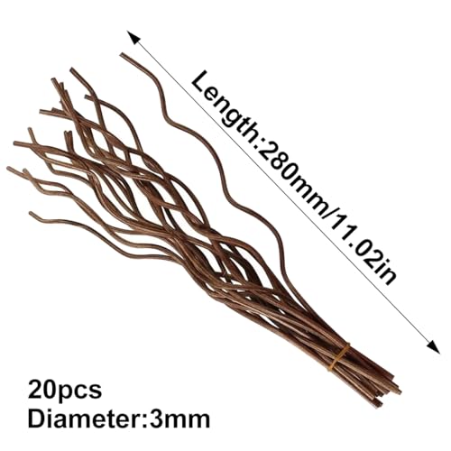 20 Palitos Ondulados para Difusor de Rattan miniatura 2