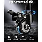 UBeesize Pro LED Ring Light Tripod with Phone Holder & Casters, Adjustable Overhead Phone/Camera Mount for iPhone, Video Recording, Live Streaming, Cooking (Mobile Stand with Light & Tripod) - Image 3