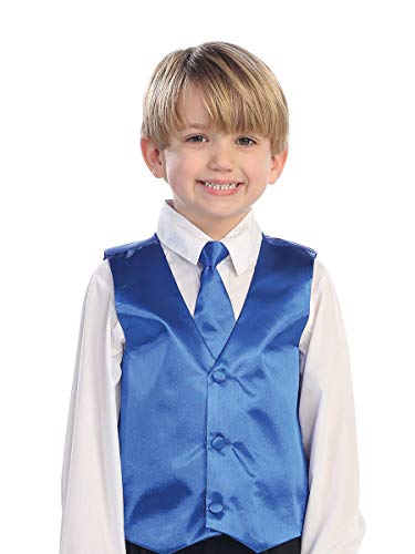 iGirlDress Boys SatinVest and Pretied Zipper Necktie Set USA Multiple Colors 2-162