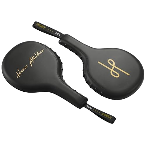 Honor Athletics Professional Boxing and MMA Punching Paddles (Pair), Black