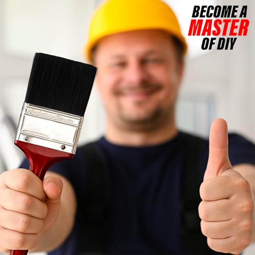 Xtremeauto 5pc Paint Brush Set – Synthetic Bristle Brushes for Emulsion, Gloss, Varnish & Stains – Ergonomic Handles – Sizes: 0.5”, 1”, 1.5”, 2”, 2.5” – Ideal for DIY & Craft Projects (5 Piece) 5 Xtremeauto 5pc Paint Brush Set – Synthetic Bristle Brushes for Emulsion, Gloss, Varnish & Stains – Ergonomic Handles – Sizes: 0.5”, 1”, 1.5”, 2”, 2.5” – Ideal for DIY & Craft Projects (5 Piece) - Image 5