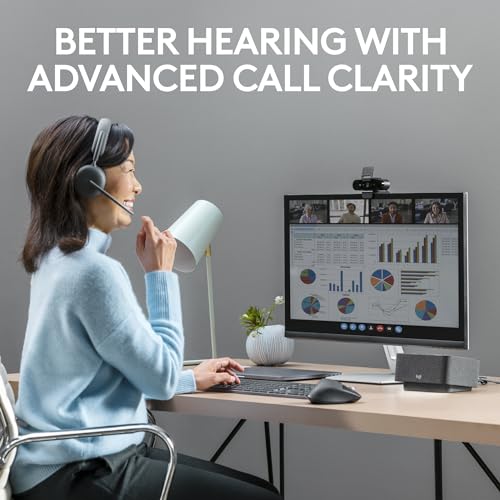 Image of Logitech Zone Wireless 2 Premium Noise Canceling Headset with Hybrid ANC, Bluetooth, USB-C, USB-A, Certified for Zoom, Google Meet, Google Voice, Fast Pair, Engineered for Intel Evo laptops, Graphite
