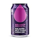 Big Drop Galactic Milk Stout 0.5% ABV – Alcohol Free Craft Stout 12 x 330ml Cans – Naturally Brewed Rich & Velvety Flavour – Low Calorie, Vegetarian Beer