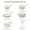 Pots and Pans Set Non Stick - VONIKI Ceramic Cookware Set with Cooking Utensils Set, Non Toxic Kitchen Cookware Sets Dutch Oven Pot with Lid Saucepan Set Sauté Pan Frying Pan Set for Cooking Gifts #1