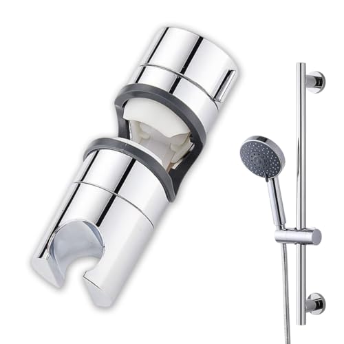 IEBTAWN 1 Pezzo Supporto Soffione Doccia,Supporto Doccia Regolabile Con Diametro 18-25 Mm Regolabile,Supporto Doccino Regolabile,Porta Soffione Doccia Scorrevole Per Bagno,Supporto Per Doccia