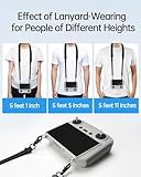 LKTOP Lanyard Neck Strap for DJI rc 2/Pro/Smart Controller Accessories, Mini 4 Pro Adjustable Leather Lanyard for DJI Mini 4/3 Series, Air 3/Air 2S, Mavic 3 Series (50-63", with Screws), Black - Image 9