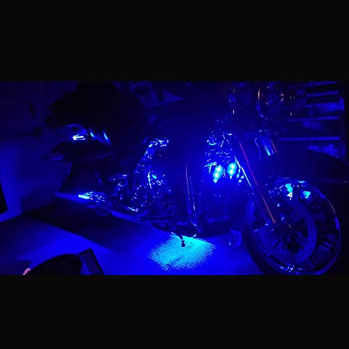 NBWDY 12Pcs Motorcycle LED Light Kit Strips Multi-Color Accent Glow Neon Ground Effect Atmosphere Lights Lamp with LED Music Bluetooth & IR RGB Controller for motorcycle,ATV,golf Car (Pack of 12) - Thumbnail 2
