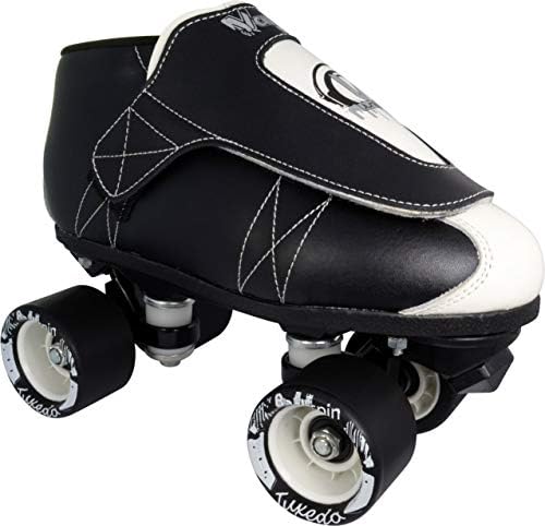 VNLA Tuxedo Jam Skate Mens & Womens Skates - Roller Skates for Women & Men - Adjustable Roller Skate/Rollerskates - Outdoor & Indoor Adult Skate - Kid/Kids Skates (Black/White)