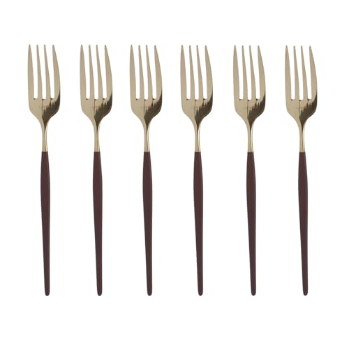 Set 6 forchettine bordeuax champagne Luxy