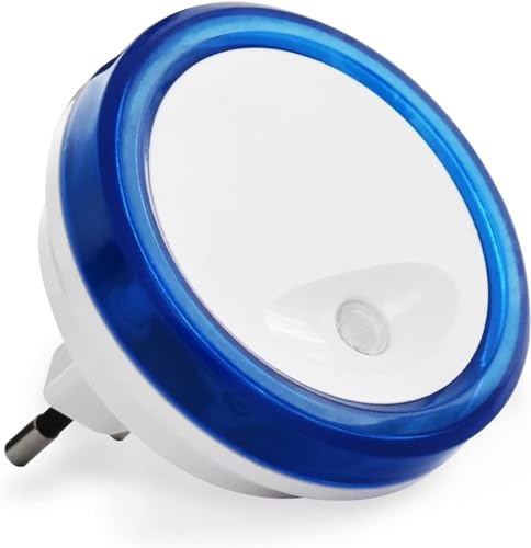 SCS Sentinel, HEC0049, Veilleuse bébé, Veilleuse Chambre Enfant, Alimentation sur prise secteur, Détection crépusculaire, Couleur Bleue, PlugLight Bleu