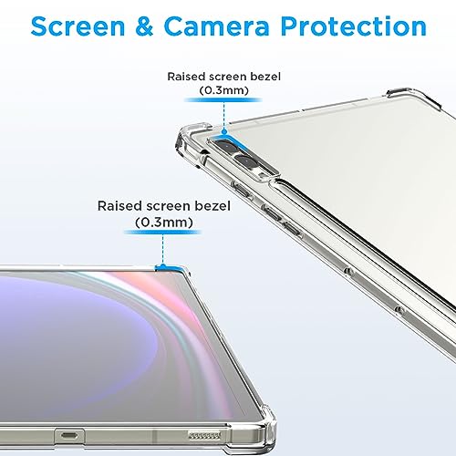 Aicase Clear Case For Samsung Galaxy Tab S9 Plus 2023 [Sm-X810/Sm-X816B/Sm-X818U]-Shock Absorbing Flexible Tpu Protective Transparent Slim Cover For Galaxy Tab S9 Plus 12.4 Inch Tablet,Clear thumb #4