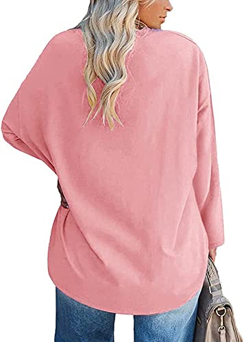 Women's Plus Size Tops Long Sleeve Crew Neck Oversized T Shirts Loose Casual Tunics2