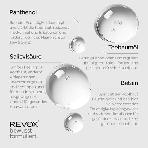 REVOX B77 - Just Salicylic Acid 2% for Scalp, 30 ml, Serum mit Salicylsäure, peelt, reinigt, kontrolliert Talg, spendet Feuchtigkeit, beruhigt Kopfhaut, fördert gesundes Haarwachstum