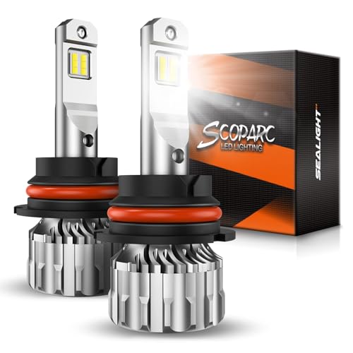 Image of SEALIGHT 9004 Bulbs 38000LM Brighter, 6500K Xeon White S6 9004 Fog bulbs, 60000+ Ultra-long Life HB1 Dual Bulbs with Fan, 5 Min Plug-N-Play, Marker Light Assemblies, Pack of 2