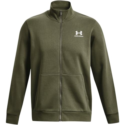Veste de survêtement en polaire verte homme L - Blouson sport chaud respirant