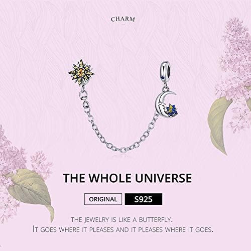 Clip Lock Spacer Stopper Charm Bead Love Heart Charm Bracelets for Women 925 Sterling Silver Safety Chain Charms for Pandora Bracelets - Image 2