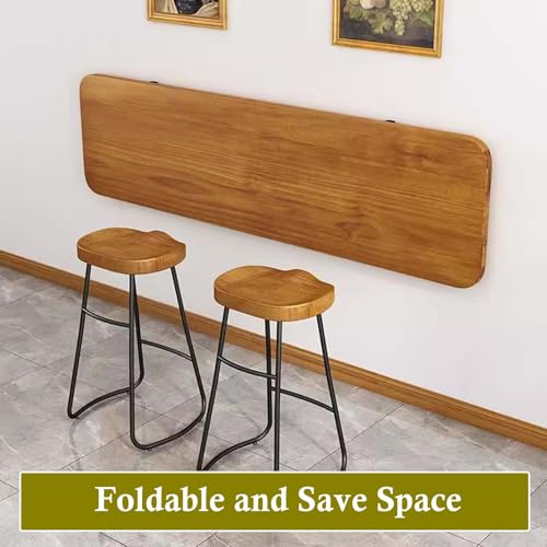 Table pliante murale gain de place en bois avec bureau flottant
