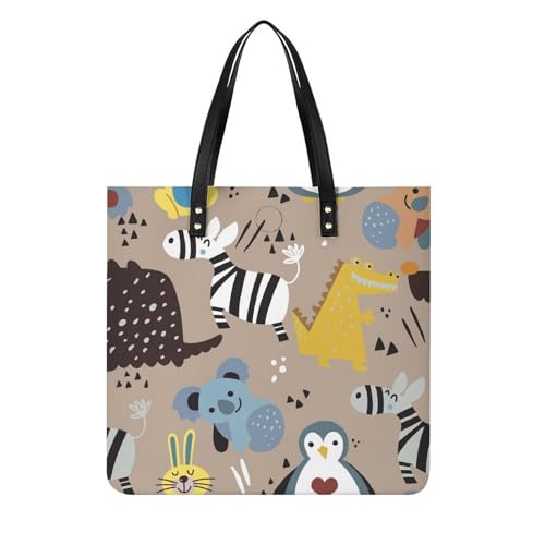 Sac à bandoulière Koala Pingouin Dinosaure femmes grand sac shopping travel