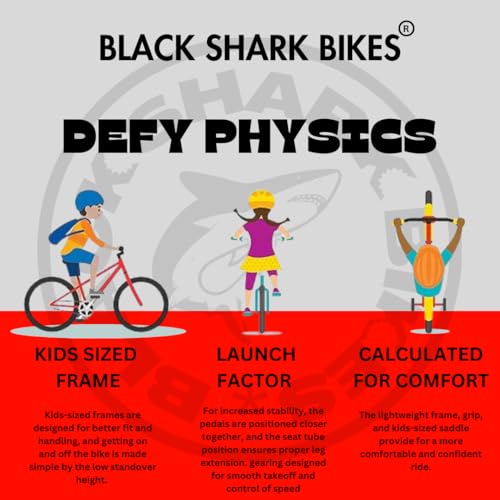 Image of BLACK SHARK Aqua Bikes for Kids Bike Brake | Bicycle for Boys & Girls | Frame | 90% Pre-Assembled |