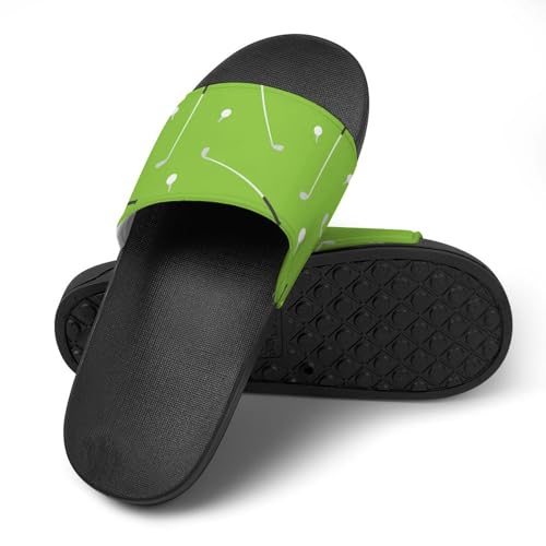 Cartoon Golf Ball And Stick PVC Slippers Sandals for Women Men Open Toe Soft Cushioned Non-Slip Sandal for Indoor Outdoor4