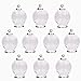 10pcs 20x12mm cute mini clear glass globe bottle with findings set glass dome cover glass vial pendant jewelry findings supply (silver)