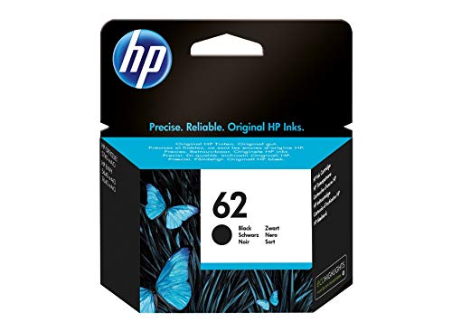 HP 62 C2P04AE, Negro, Cartucho Original de Tinta, compatible con impresoras de inyección de tinta HP Envy 5540, 5640, 7640;OfficeJet 200, 250, 5740