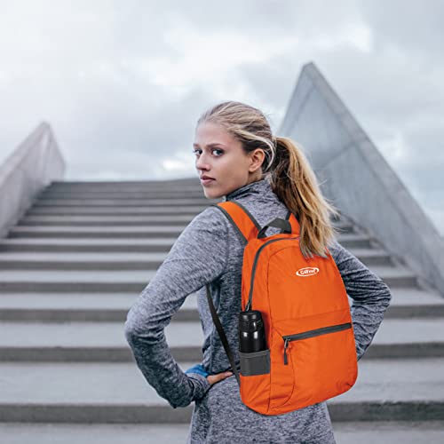 Image of G4Free 20L Small Packable Travel Hiking Backpack for Men Women | Lightweight Foldable Waterproof Daypack for Outdoor, Orange Update