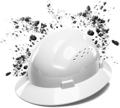 COOLJOB Full Brim Hard Hat, OSHA Construction Work Approved, HDPE...
