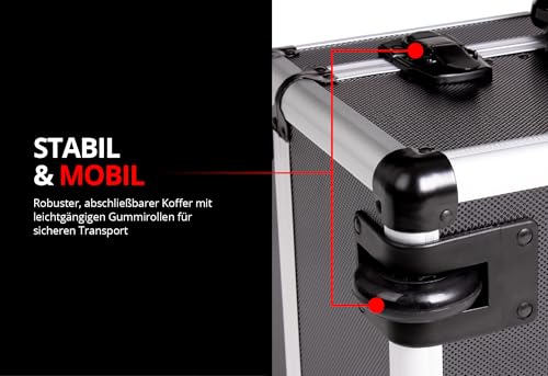 Mephisto Werkzeugkoffer – Werkzeugtrolley – Premium XXL Werkzeugset mit GS und VDE zertifiziertem Chrom- Vanadium Werkzeug bestückt Bitaufsatzadpter, Elektrikerschraubendreher uvm. - 3