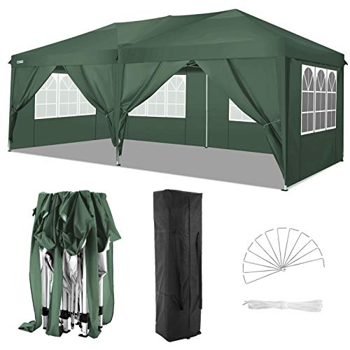 Image of COBIZI Canopy 10x20 Pop Up Canopy Tent,Yellow
