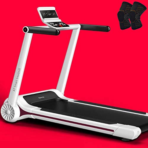Image of Mini Noise Reduction Motorised Treadmill Foldable Portable Electric Running Machine Walking Equipment with Pulley for Home Gym