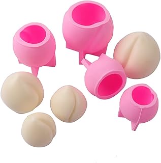 Montidey 3D Peach Shape Silicone Mold for Baking Mousse Cake, DIY Chocolate Fondant Sugarcraft Cake Molds Fruit Shape French Dessert Cakes Decorating Tools