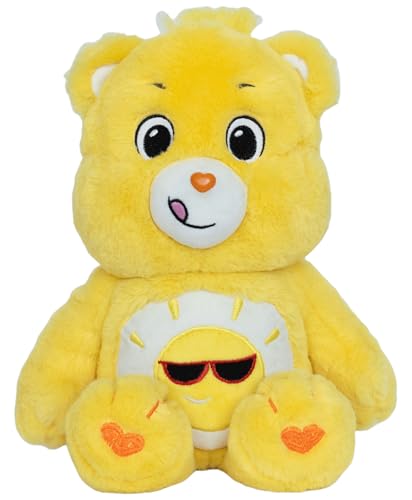 Image of Mirada Care Bears Funshine Bear - Yellow Plushie Perfect Stuffed Animal, Birthday Gift, Super Soft and Cuddly - Good for Girls and Boys, Collectors - 35cm