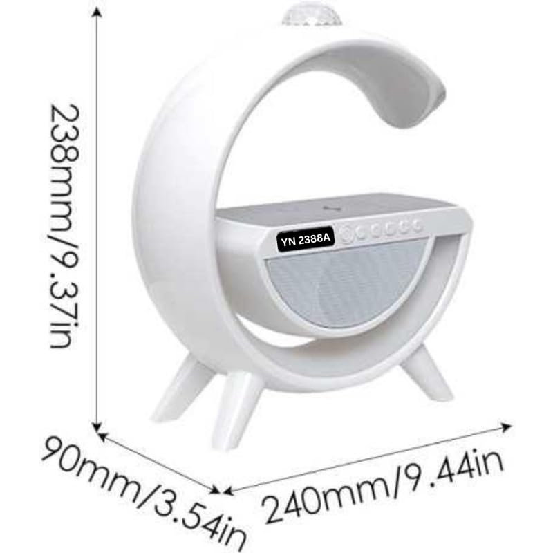 Image of Exxelo Bluetooth Speaker with FM Radio RGB Light Table Lamp Wireless Charger LED Smart Wake Up Light 15W Wireless Charging Loud Speaker for Home Decoration, Bedroom & Gaming Room