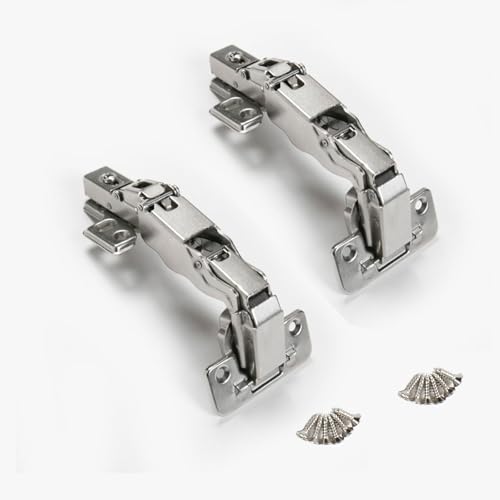 165 Degree Soft Close Cabinet Hinges, Face Frame Mount,3D Concealed Slow Self Closing for Folden Cupboard, 2-Pack, for Corner Kitchen Cabinet, Cupboard Folded, Folden Door, Closets