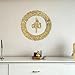iwa concept Wooden Acrylic Circular Design Ayatul Kursi | Islamic Ramadan Wall Decorations | Modern Muslim Housewarming Gift | Arabic Calligraphy | Quran Wall Art (Small 20 x 20 inches, Gold)