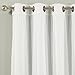 Best Home Fashion Mix & Match Tulle Sheer Lace & Blackout Curtain Set, Antique Bronze Grommet Top, Vapor, 52