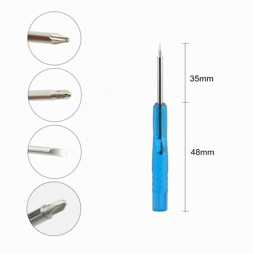 ABMRO Kit de réparation avec 10 outils d'ouverture P2 Pentalobe + Cross + fente + tournevis tri-point Y000 compatible avec iPhone 11 Pro X XS XR 8 Plus 7 6S 6 SE 5S Apple Watch